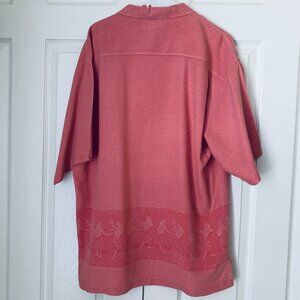TOMMY BAHAMA Tropical Silk Short Sleeve  Camp Shirt XL